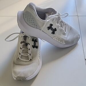 Under Armour Gray and White Running Shoes